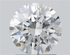 Picture of Natural Diamond 1.53 Carats, Round with Excellent Cut, H Color, VS2 Clarity and Certified by GIA