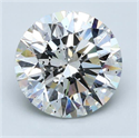 Natural Diamond 3.20 Carats, Round with Excellent Cut, F Color, SI2 Clarity and Certified by GIA