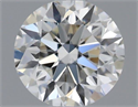 Natural Diamond 0.44 Carats, Round with Excellent Cut, H Color, VS1 Clarity and Certified by IGI