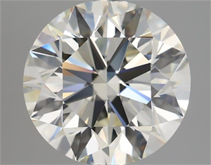 Picture of Natural Diamond 3.50 Carats, Round with Excellent Cut, J Color, IF Clarity and Certified by IGI