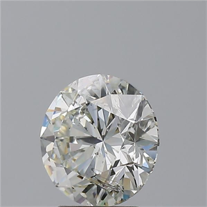 Picture of Natural Diamond 2.41 Carats, Round with Excellent Cut, K Color, I1 Clarity and Certified by GIA