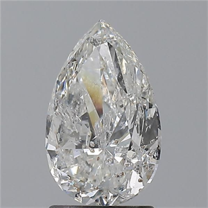 Picture of Natural Diamond 1.72 Carats, Pear with  Cut, G Color, I1 Clarity and Certified by IGI