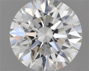 Picture of Natural Diamond 0.41 Carats, Round with Excellent Cut, H Color, IF Clarity and Certified by IGI