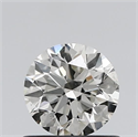 Natural Diamond 0.58 Carats, Round with Excellent Cut, K Color, SI1 Clarity and Certified by GIA