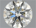 Natural Diamond 0.40 Carats, Round with Excellent Cut, K Color, SI2 Clarity and Certified by IGI