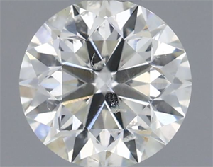 Picture of Natural Diamond 0.50 Carats, Round with Very Good Cut, K Color, SI2 Clarity and Certified by IGI