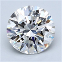 Natural Diamond 3.45 Carats, Round with Excellent Cut, G Color, SI1 Clarity and Certified by GIA