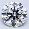 Natural Diamond 5.03 Carats, Round with Excellent Cut, D Color, SI2 Clarity and Certified by GIA