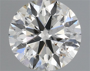 Picture of Natural Diamond 0.50 Carats, Round with Excellent Cut, I Color, SI2 Clarity and Certified by IGI