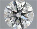 Natural Diamond 0.51 Carats, Round with Excellent Cut, I Color, SI2 Clarity and Certified by IGI