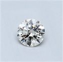 Natural Diamond 0.40 Carats, Round with Excellent Cut, K Color, VVS2 Clarity and Certified by GIA