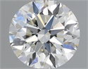 Natural Diamond 0.51 Carats, Round with Excellent Cut, H Color, VS2 Clarity and Certified by IGI