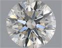 Natural Diamond 0.56 Carats, Round with Excellent Cut, K Color, VVS2 Clarity and Certified by IGI