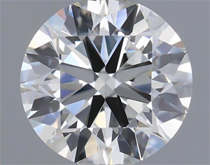 Picture of Natural Diamond 0.52 Carats, Round with Very Good Cut, H Color, VVS1 Clarity and Certified by IGI