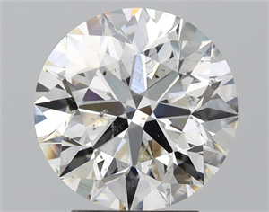 Picture of Natural Diamond 3.20 Carats, Round with Excellent Cut, J Color, SI2 Clarity and Certified by GIA