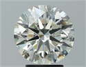 Natural Diamond 3.37 Carats, Round with Excellent Cut, K Color, VS2 Clarity and Certified by GIA