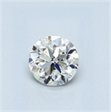 Natural Diamond 0.50 Carats, Round with Good Cut, I Color, VVS2 Clarity and Certified by GIA