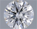 Natural Diamond 0.41 Carats, Round with Excellent Cut, F Color, SI1 Clarity and Certified by GIA