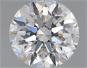 Natural Diamond 0.51 Carats, Round with Excellent Cut, F Color, I1 Clarity and Certified by IGI