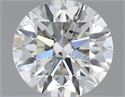 Natural Diamond 0.41 Carats, Round with Excellent Cut, F Color, SI2 Clarity and Certified by IGI