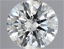 Natural Diamond 0.40 Carats, Round with Excellent Cut, J Color, SI2 Clarity and Certified by IGI