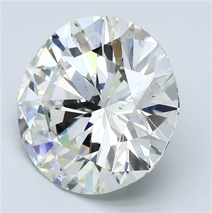 Picture of Natural Diamond 3.63 Carats, Round with Very Good Cut, I Color, SI1 Clarity and Certified by GIA