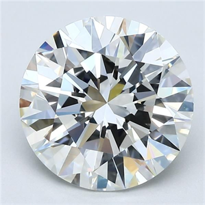 Picture of Natural Diamond 3.76 Carats, Round with Excellent Cut, I Color, VS2 Clarity and Certified by GIA