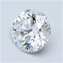 Natural Diamond 4.01 Carats, Round with Excellent Cut, E Color, SI1 Clarity and Certified by GIA