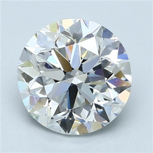 Picture of Natural Diamond 3.02 Carats, Round with Very Good Cut, E Color, VS2 Clarity and Certified by GIA