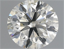 Natural Diamond 0.51 Carats, Round with Excellent Cut, J Color, SI2 Clarity and Certified by IGI