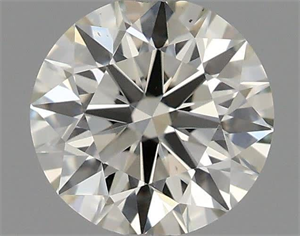 Picture of Natural Diamond 0.52 Carats, Round with Excellent Cut, J Color, VS2 Clarity and Certified by IGI