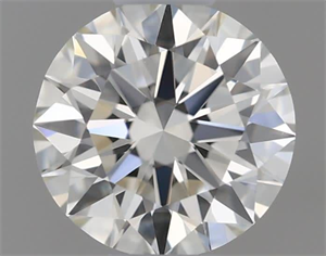 Picture of Natural Diamond 0.46 Carats, Round with Excellent Cut, I Color, VVS2 Clarity and Certified by IGI