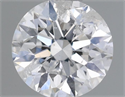 Natural Diamond 0.51 Carats, Round with Excellent Cut, F Color, I1 Clarity and Certified by IGI