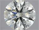 Natural Diamond 0.40 Carats, Round with Excellent Cut, J Color, SI2 Clarity and Certified by IGI