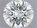 Natural Diamond 0.50 Carats, Round with Excellent Cut, J Color, VVS2 Clarity and Certified by GIA