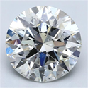 Natural Diamond 3.11 Carats, Round with Excellent Cut, I Color, SI2 Clarity and Certified by GIA