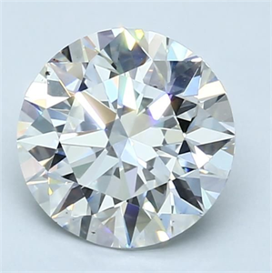 Picture of Natural Diamond 2.54 Carats, Round with Excellent Cut, F Color, VS2 Clarity and Certified by GIA