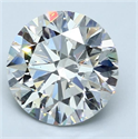 Natural Diamond 3.03 Carats, Round with Excellent Cut, F Color, SI1 Clarity and Certified by GIA