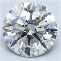 Natural Diamond 3.54 Carats, Round with Excellent Cut, J Color, SI2 Clarity and Certified by GIA