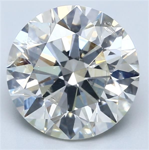 Picture of Natural Diamond 3.54 Carats, Round with Excellent Cut, J Color, SI2 Clarity and Certified by GIA