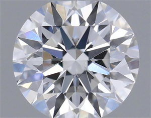 Picture of Natural Diamond 0.41 Carats, Round with Excellent Cut, D Color, VS1 Clarity and Certified by IGI