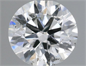 Natural Diamond 0.52 Carats, Round with Excellent Cut, F Color, SI2 Clarity and Certified by IGI