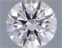 Natural Diamond 0.40 Carats, Round with Excellent Cut, D Color, VVS2 Clarity and Certified by IGI