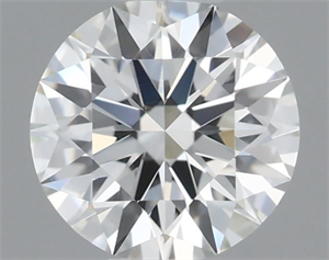 Picture of Natural Diamond 0.42 Carats, Round with Excellent Cut, K Color, VVS2 Clarity and Certified by GIA