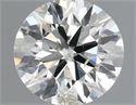 Natural Diamond 0.50 Carats, Round with Excellent Cut, J Color, SI2 Clarity and Certified by IGI