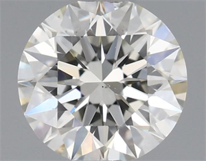 Picture of Natural Diamond 0.52 Carats, Round with Excellent Cut, J Color, VS2 Clarity and Certified by IGI