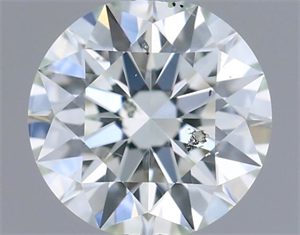 Picture of Natural Diamond 0.50 Carats, Round with Excellent Cut, H Color, SI2 Clarity and Certified by IGI