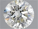 Natural Diamond 0.68 Carats, Round with Excellent Cut, J Color, SI2 Clarity and Certified by IGI