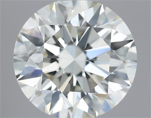 Picture of Natural Diamond 0.41 Carats, Round with Excellent Cut, J Color, VVS2 Clarity and Certified by GIA