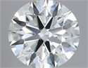 Natural Diamond 0.44 Carats, Round with Excellent Cut, H Color, VS2 Clarity and Certified by GIA